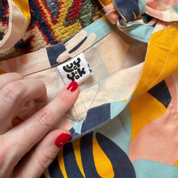 Lucy & Yak Myriam Overalls All-Over artist hand print dungarees - Picture 4 of 6